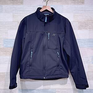 SOUTHERN TIDE Outer Banks Softshell Jacket Black Full Zip Mockneck Mens Small